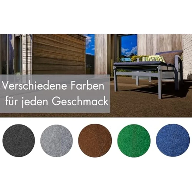 andiamo Kunstrasenteppich Field mit Noppen - Kunstrasen Outdoor zur Verwendung als Balkon Bodenbelag oder Outdoor Teppich - witterungsbeständig und zuschneidbar 67x100 cm Braun – Bild 5
