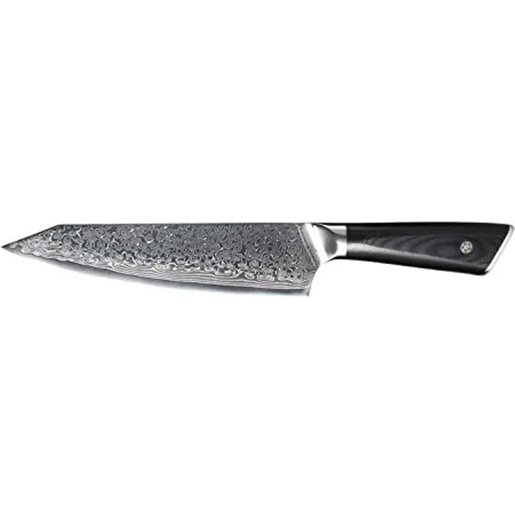 Kochmesser und Küchenmesser Damast Edelstahl Chefmesser mit 20 cm Klinge extra scharf Profimesser