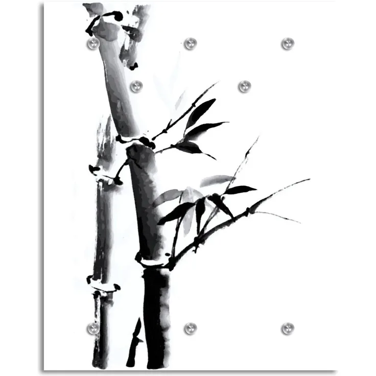 Queence Garderobe - "Evoli" Druck auf hochwertigem Arcylglas inkl. Edelstahlhaken und Aufhängung, Format: 100x120cm