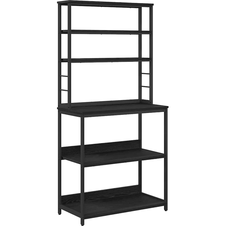 vidaXL Küchenregal Schwarz Eichen-Optik 80 x 40 x 168 cm Holzwerkstoff 883886 – Bild 1