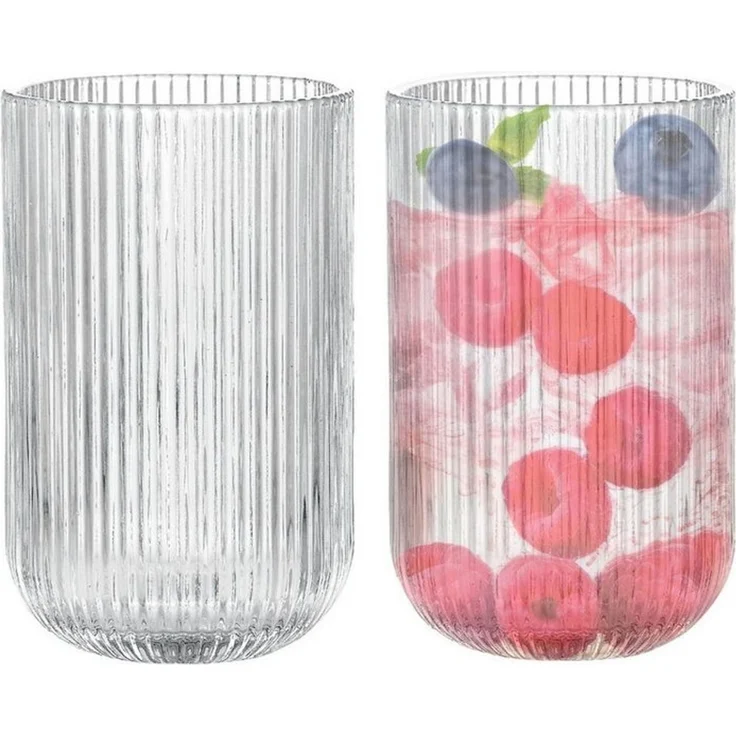 Zoha Gläser-Set Relief Crystal Glas Set - Latte Macchiato Tee Softdrink, 12-tlg, Glas, Hitzebeständig - verschiedene Größen – Bild 1