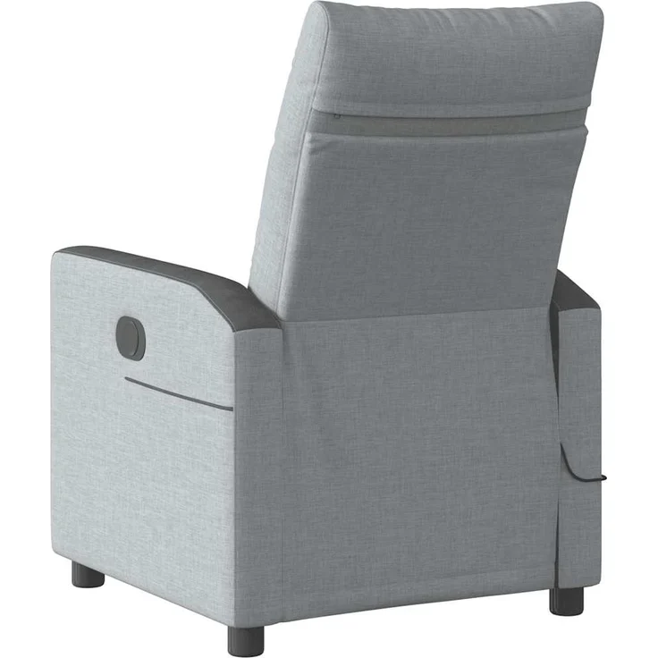 vidaXL Massagesessel Hellgrau Stoff 4104832 – Bild 4