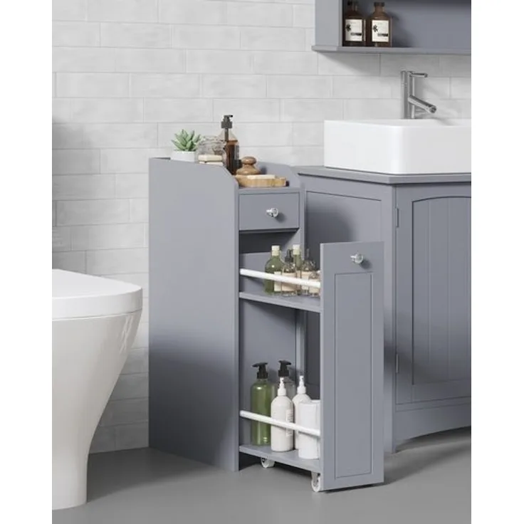 Vasagle Badkommode Badezimmerschrank Toilettenschrank mit Schubladen