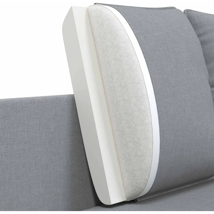 vidaXL 3-Sitzer-Sofa Hellgrau 222 x 81 x 89 cm Stoff 42048629 – Bild 8