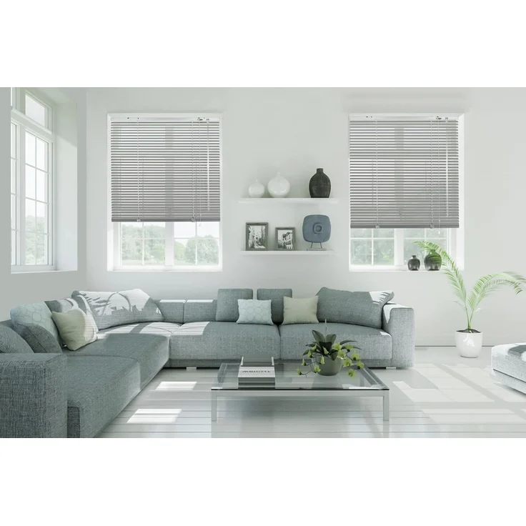 Deco Company Alu-Jalousie ohne Bohren, Zum Klemmen, Inkl. Klemmträgern, Sichtschutz, Lichtschutz, Blendschutz, Aluminium-Jalousie, Silber, 90 x 220 cm – Bild 16