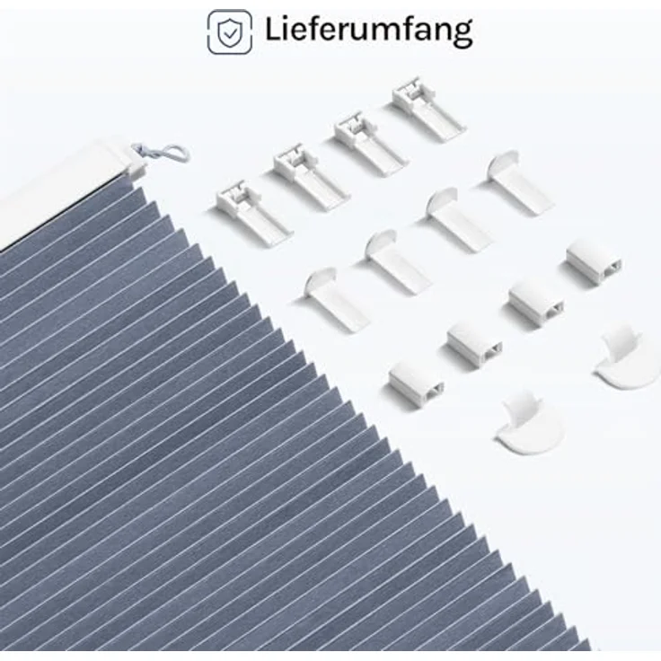 WOLTU Wabenplissee ohne Bohren Verdunklung Thermo Doppelplissee Klemmfix Zweifarbig 70x130 cm Blau-Weiß, Plissee Faltrollo Sonnen-, Sicht- & Schallschutz, Jalousie Plisseerollo für Fenster & Tür – Bild 10