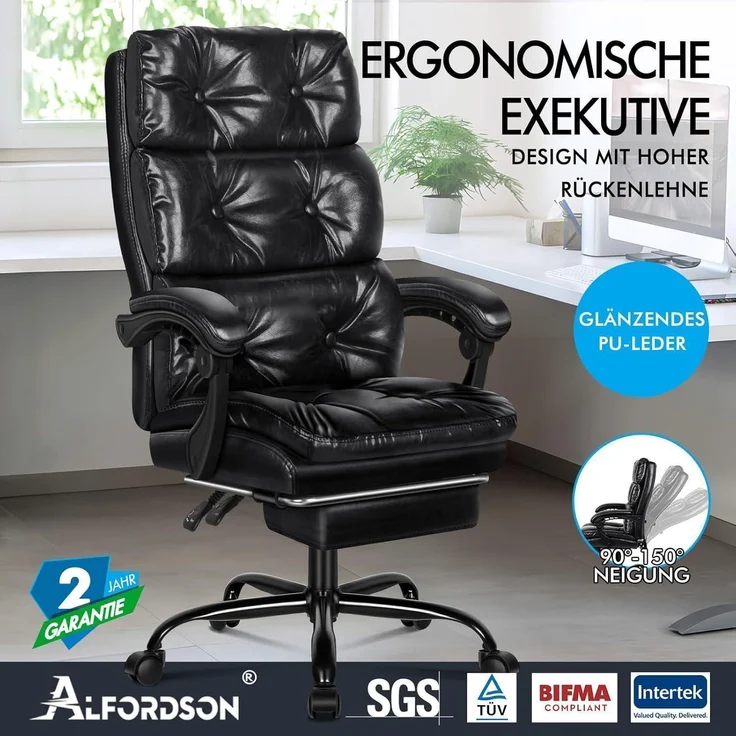Großer Bürostuhl mit 150° Neigung und 360° Drehung, HighBack Swivel Task Chair – Bild 3