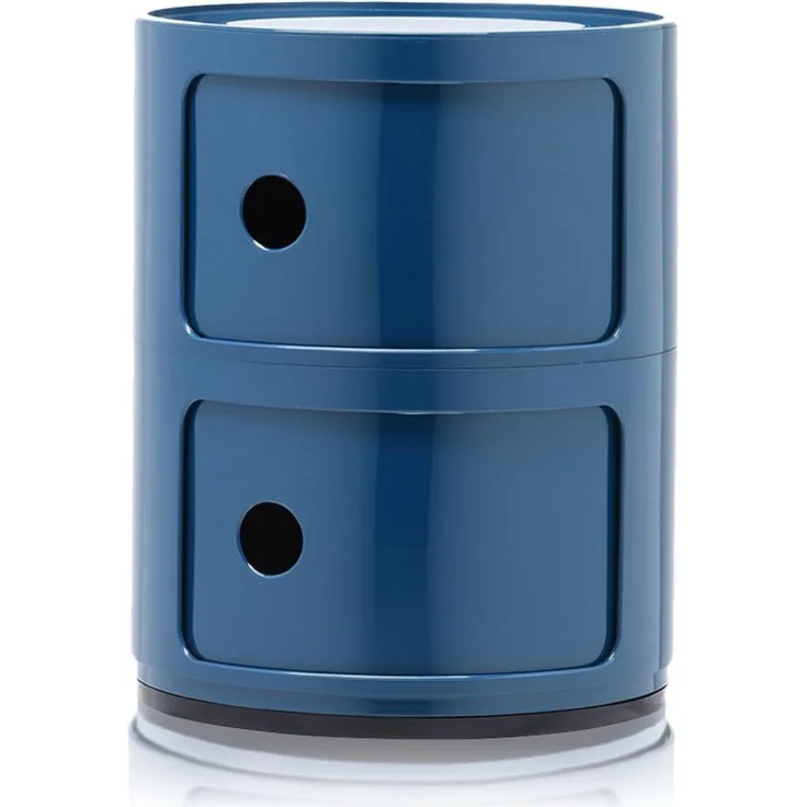 Kartell Componibili, 2 Elements, Blau, Runde Basis