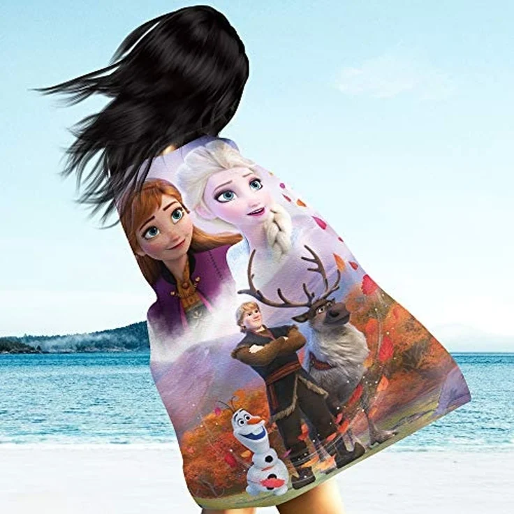 BERONAGE Tagesdecke Frozen Die Eiskönigin Decke Sky 130x170 cm Kuscheldecke Fleecedecke, passend zur Bettwäsche, ideal für Sofa, Couch, Bett, Auto, Camping – Bild 3
