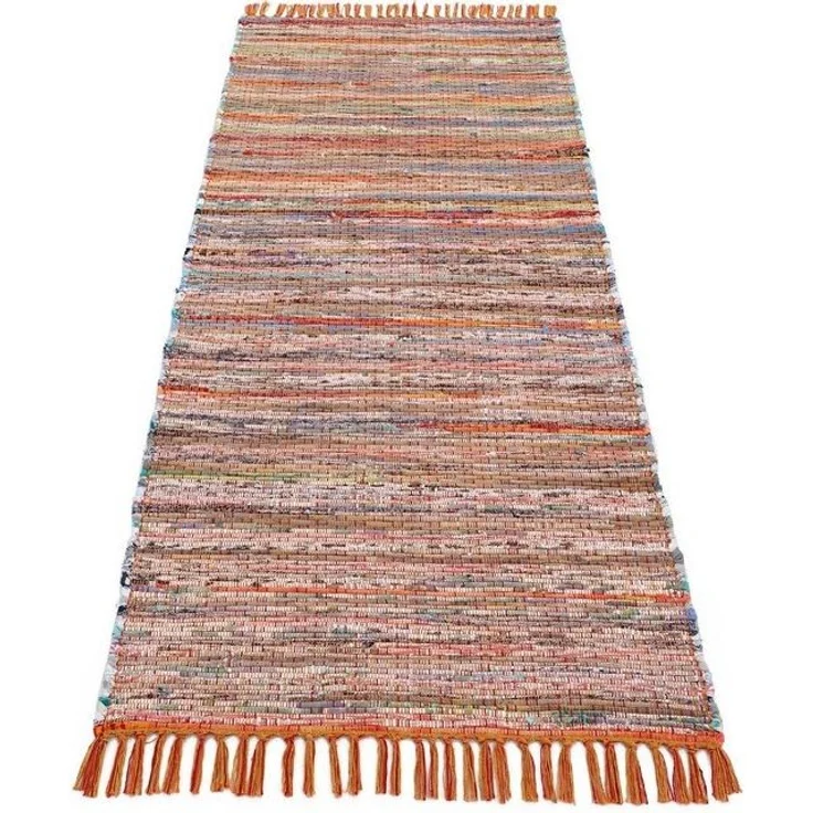 carpetfine Teppich Kelim Chindi, Wendeteppich, rechteckig, Höhe: 6 mm, handgewebt, Fleckerlteppich mit Fransen, auch vielen in Läufergrößen – Bild 4