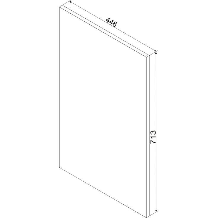 Möbelfront für vollintegrierten Geschirrspüler 45 cm – Alice FZ45 PZ, Weiß Hochglanz – inkl. Griff – kein Schrank/Gerät – Bild 2
