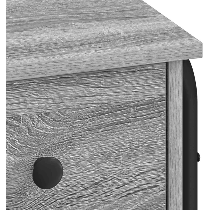 vidaXL Schreibtisch mit Stauraum Sonoma-Grau 100 x 50 x 75 cm 8008005 – Bild 8