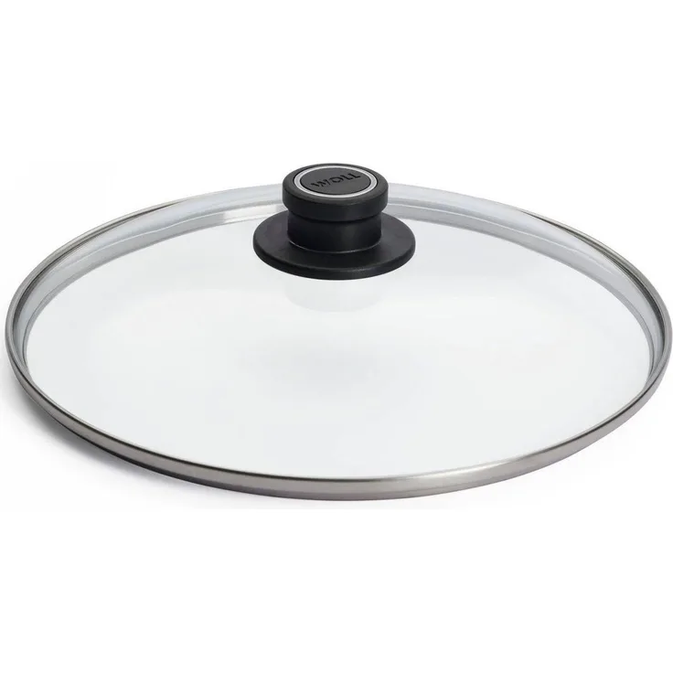 WOLL Safety‑Glasdeckel Diamond Lite Ø 28 cm gehärtetes Sicherheitsglas Edelstahlrand Dampfentlüftung Alle Herdarten bis 250 °C Spülmaschinenfest