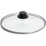 WOLL Safety‑Glasdeckel Diamond Lite Ø 28 cm gehärtetes Sicherheitsglas Edelstahlrand Dampfentlüftung Alle Herdarten bis 250 °C Spülmaschinenfest