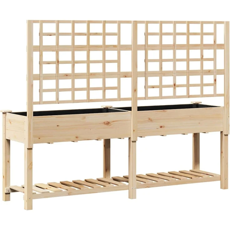 vidaXL Garten-Pflanzgefäß mit Regal Beige 203,5 x 54 x 152,5 cm 42006573 – Bild 6