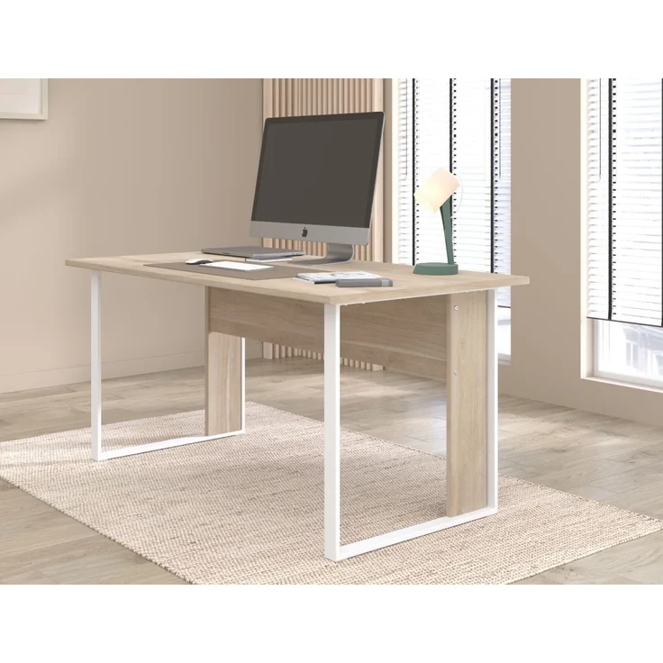 Schreibtisch StartUP in Eiche und weiß 150 x 80 cm – Bild 5