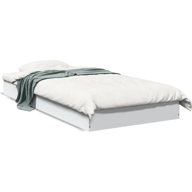 vidaXL Bettgestell Weiß 90x200 cm Holzwerkstoff 842063 – Bild 2