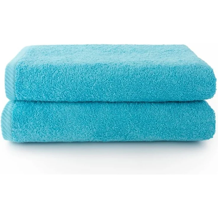 Top Towel - Plus - Große Badetücher - Badetücher - 2 Duschtücher - 70x140 cm - 100 % Baumwolle - Aquamarin