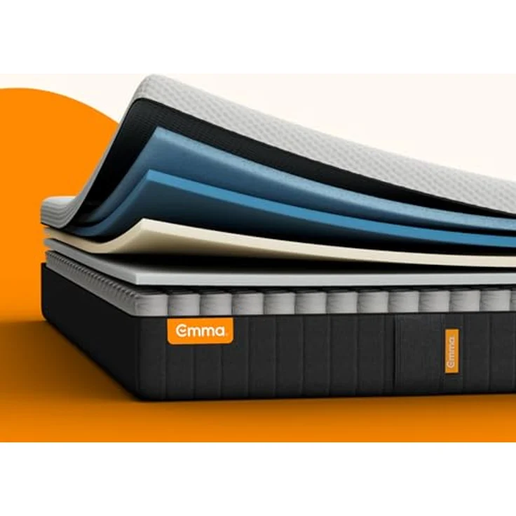 Emma Original Pro Matratze 160x200 cm – 27 cm Hybridmatratze mit 7-Zonen-Taschenfederkern, ThermoSync® Kühltechnologie & Waschbarer Matratzenbezug – atmungsaktive Komfortmatratze – Bild 2