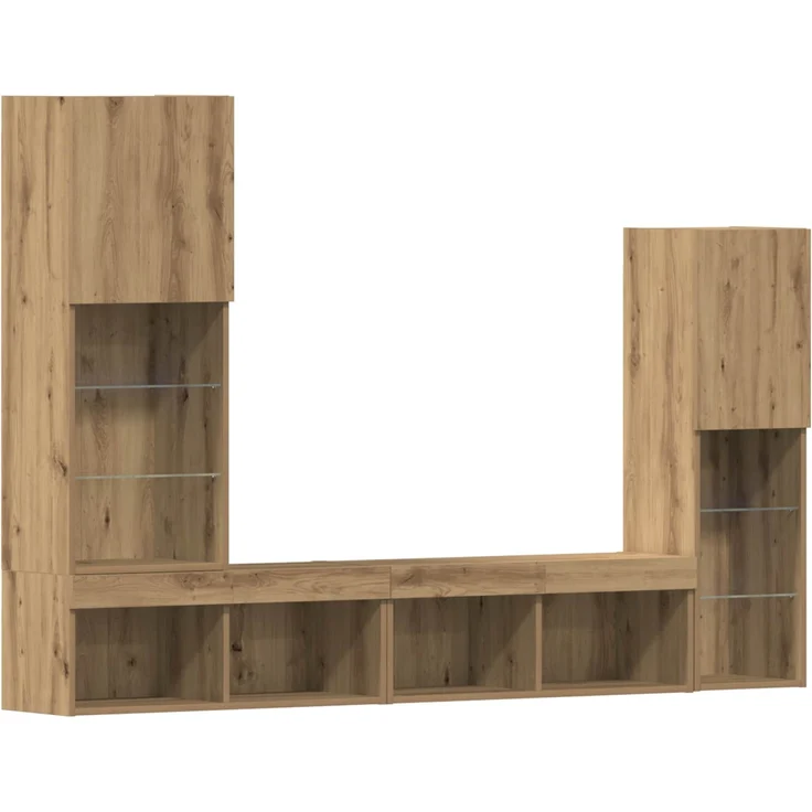 vidaXL TV-Schränk 4 pcs Artisan-Eiche Holzwerkstoff 3334390 – Bild 7