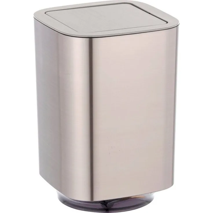WENKO AURON Kosmetikeimer 5,5 Liter, Silber glänzend