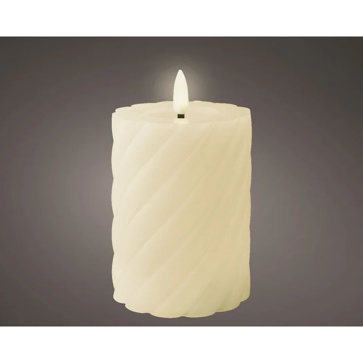 Kaemingk LED Kerze Wachs indoor creme Ø 7,5 x 12,3 cm