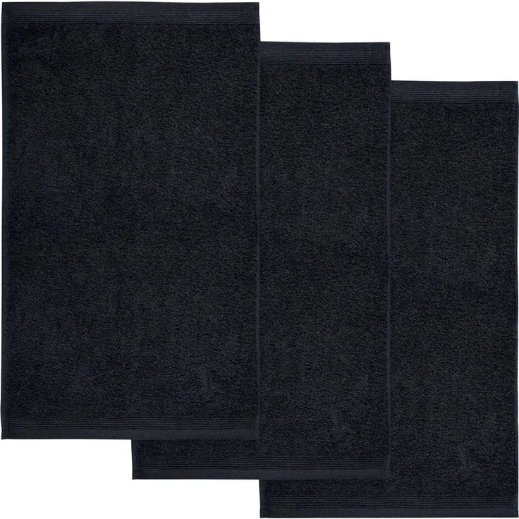 Möve Superwuschel Gästetuch 30x50 cm aus 100% Baumwolle, Black 3er Set – Bild 1