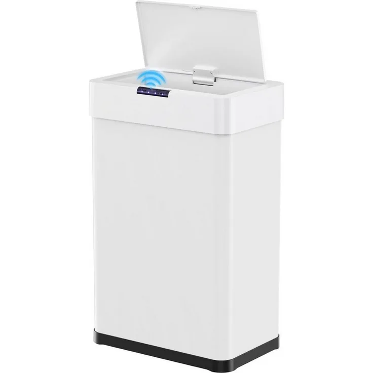 TLGREEN Mülleimer mit Sensor,automatischer Abfalleimer 30/50/60 L, mit Klemmring für Müllbeutel,Softclose-Deckel, Stahl