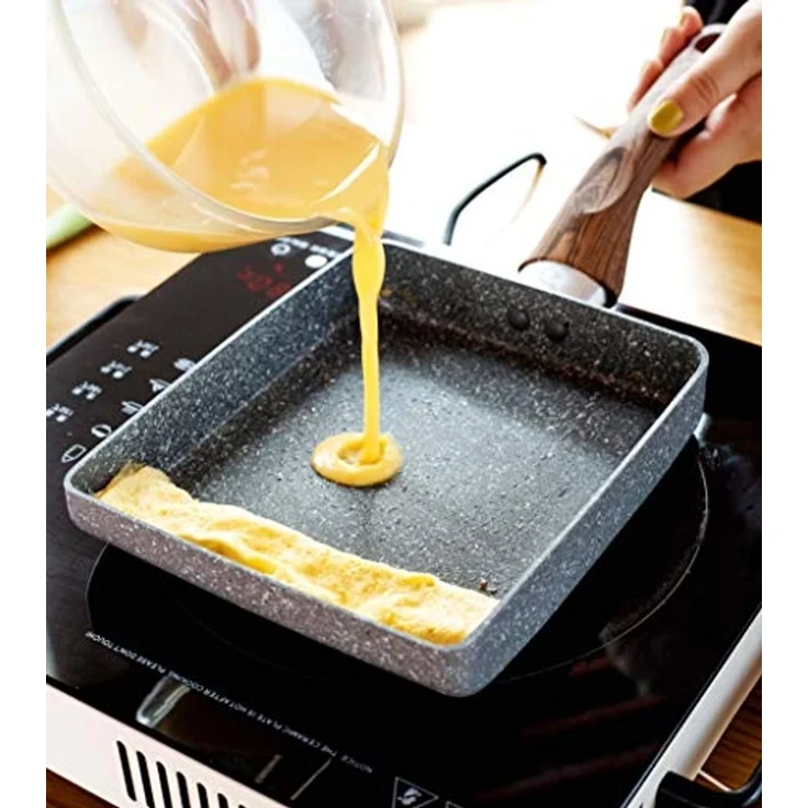 Zaigon All-in-One Tamagoyaki-Pfanne - 18x15 cm Antihaft-Omelettpfanne für japanische Omelettes - Spülmaschinen-/Induktionsgeeignet - Auch als kleine Pfanne für Tamago und Eiergerichte! – Bild 6