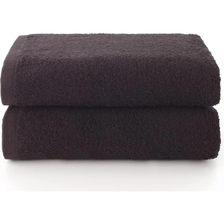 Top Towel - Plus - Große Badetücher - Badezimmerhandtücher - 2 Hand- oder Waschbeckenhandtücher - 50x100 cm - 100 % Baumwolle - Schwarz