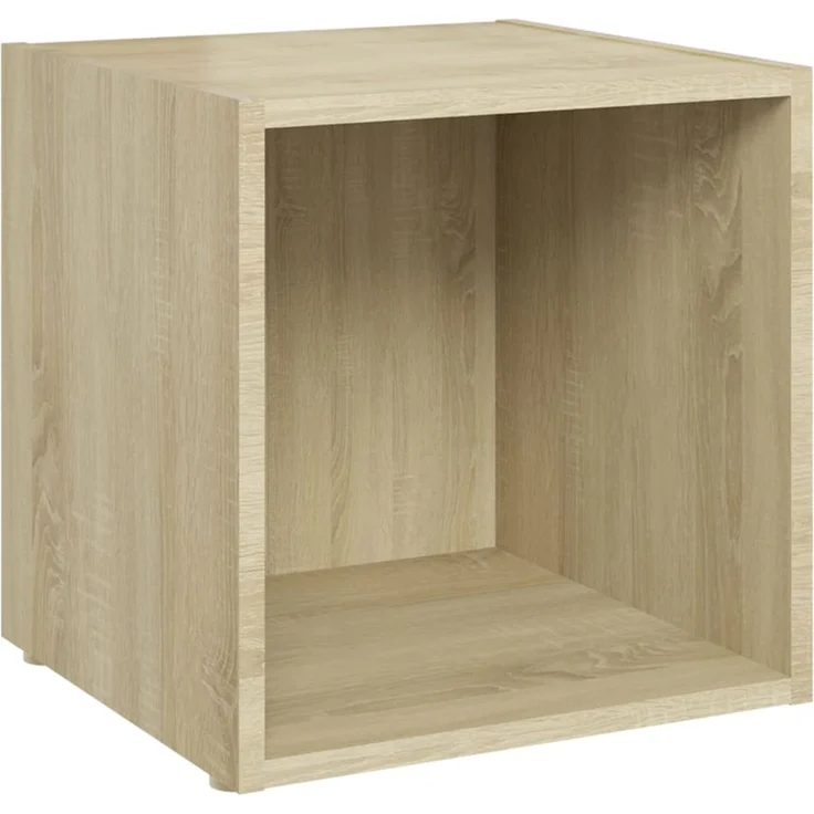 2 pcs TV-Schrank, Lowboard TV Sonoma-Eiche 37x35x37 cm Holzwerkstoff – Bild 3