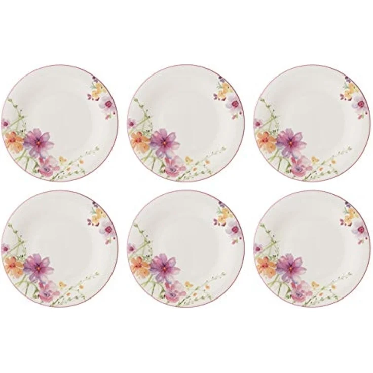 Villeroy & Boch Frühstücksteller Mariefleur Basic, Spülmaschinengeeignet, Mehrfarbig, Motiv: Blumen – Bild 1