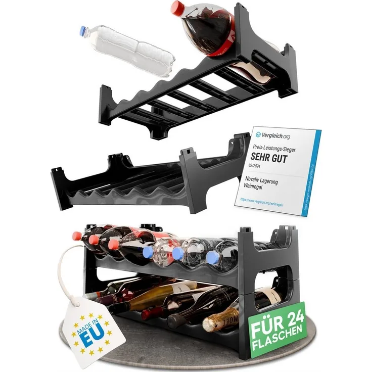 Novaliv Regal -, Spar-Set 4-tlg, Stapelbar,platzsparend, erweiterbar