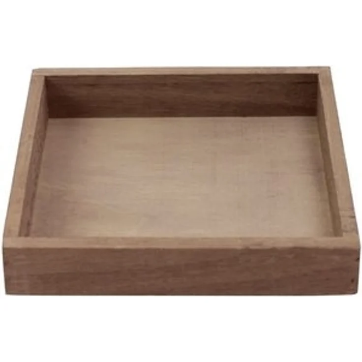matches21 HOME & HOBBY Dekotablett Tablett Dekotablett quadratisch braun 20x20x3 cm (1 St) – Bild 4