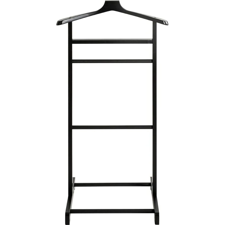 Haku Herrendiener aus Bambus, schwarz lackiert, Scandinavian Design, Anzugständer/Kleiderbutler, 48x36x97 cm – Bild 4