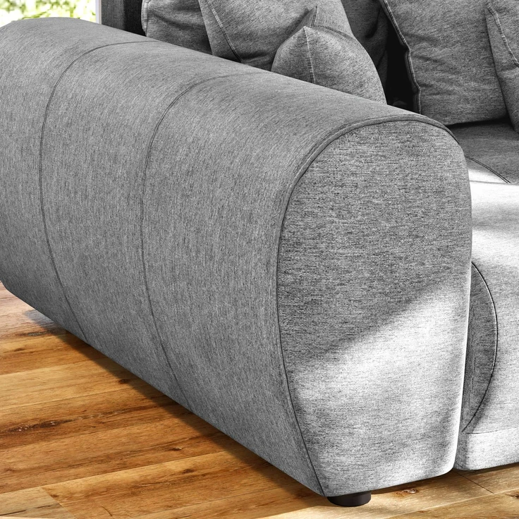 Bigsofa Geflechtstoff 310 x 135 x 86 grau MIRELLA – Bild 5