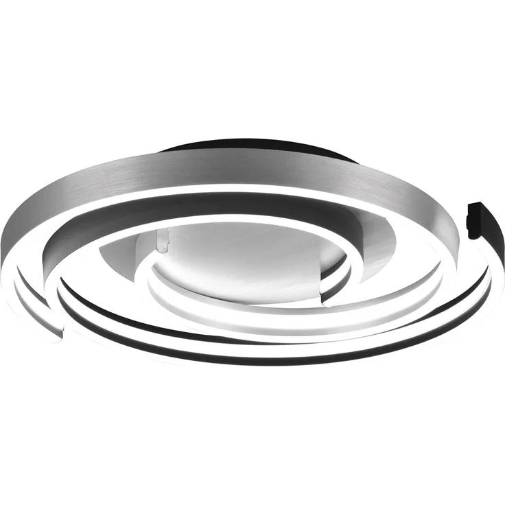 LED Deckenleuchte CAYA flach dimmbar Lichtfarbe einstellbar Silber, Ø 50cm