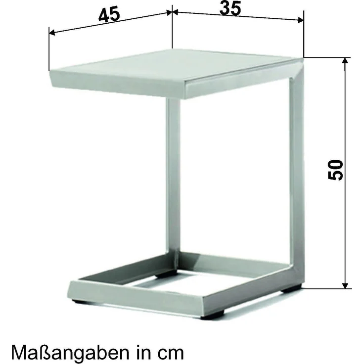 Beistelltisch >Lounge< in graphit, Aluminium - 45x50x35cm (BxHxT) – Bild 2