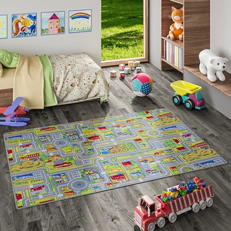 Snapstyle Kinderteppich Kinder Spiel Teppich Abenteuerland Bunt, Rechteckig, Höhe: 4 mm – Bild 2