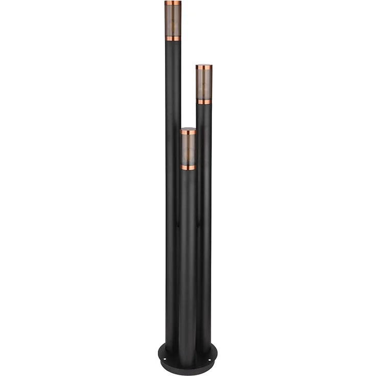 Stehleuchte, Edelstahl, Kupfer, schwarz, rauch, H 170 cm – Bild 10