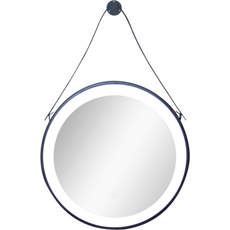 Sanotechnik Spiegel mit indirekter Beleuchtung Hanger, schwarz, 60x60 cm