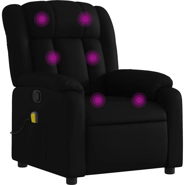 vidaXL Massage-Relaxsessel, Kunstleder, Schwarz 3205764 – Bild 1