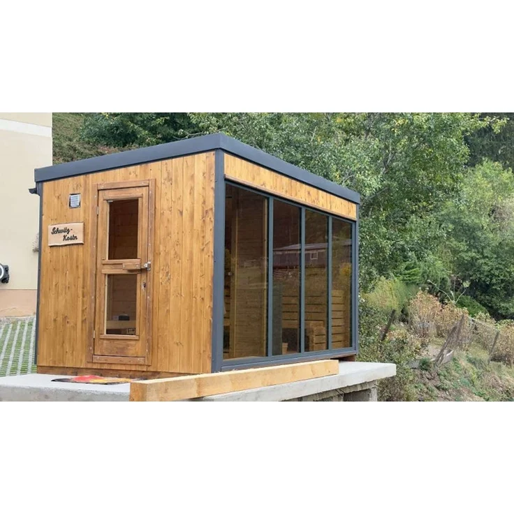 GardenAndPools Garten Sauna Horizont House 5M, hochwertige Skelettbauweise, 500 × 245 × 245 cm – Bild 3