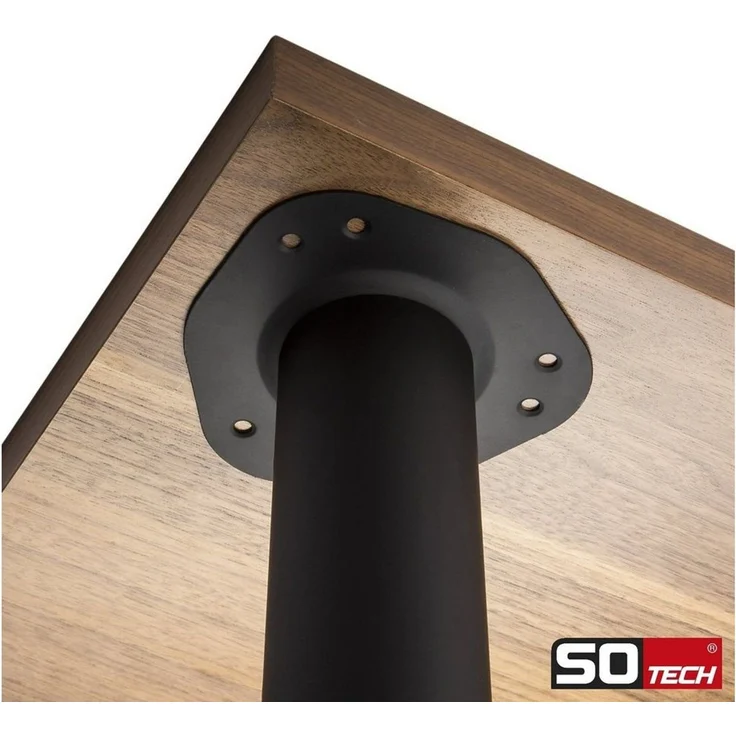 SO-TECH® Tischbein Ø 76 / 80 mm, belastbar bis 75 kg pro Stück, H: 71cm, Stahl, schwarz, höhenverstellbar bis 32mm, 4x – Bild 3