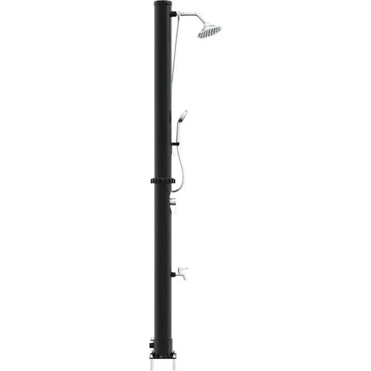 vidaXL Außen Solardusche Schwarz 217 cm PVC und Aluminium 42003414