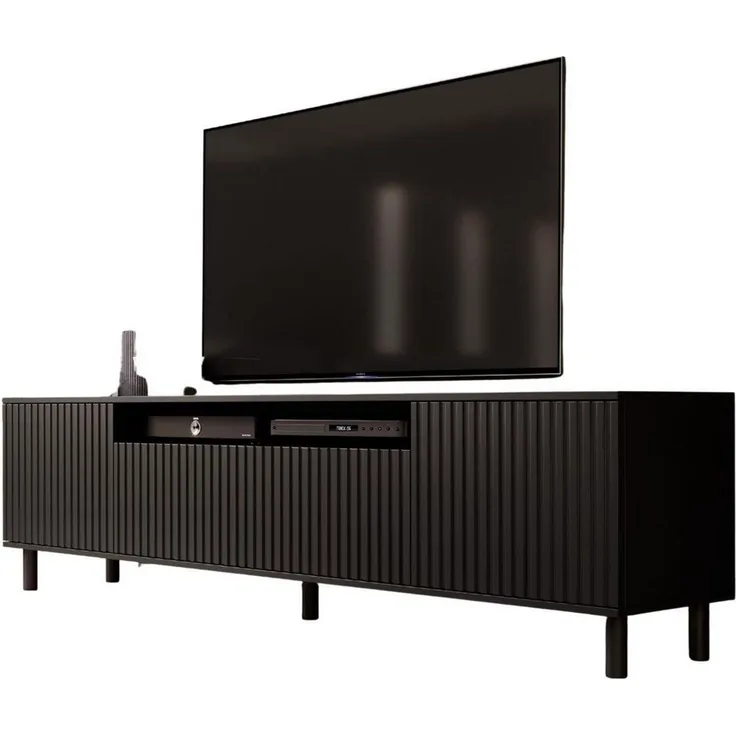 Compleo TV-Schrank 200 cm breit,Hängendes TV-Lowboard oder auf hohen Füßen