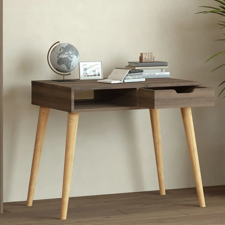 Skye Decor 'Offer - Antique Walnut, Wooden' Schreibtisch, Antik-Walnuss / Holz, 90 x 80 x 60 cm – Bild 3