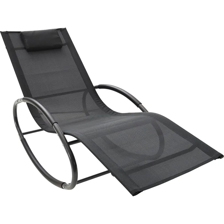 Leco ergonomisch geformter Liegestuhl "Mila", schwarz