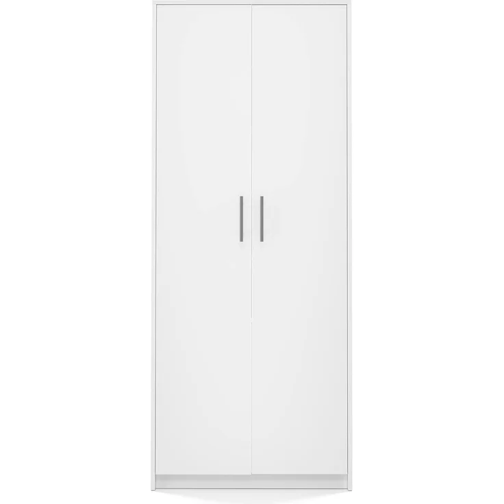 Home Collective Mehrzweckschrank Schrank weiß 74cm Breite 180cm Höhe mit sechs Einlegeböden mit Extrafach, Aktenschrank Haushaltsorganisation aus MDF-Holz – Bild 7