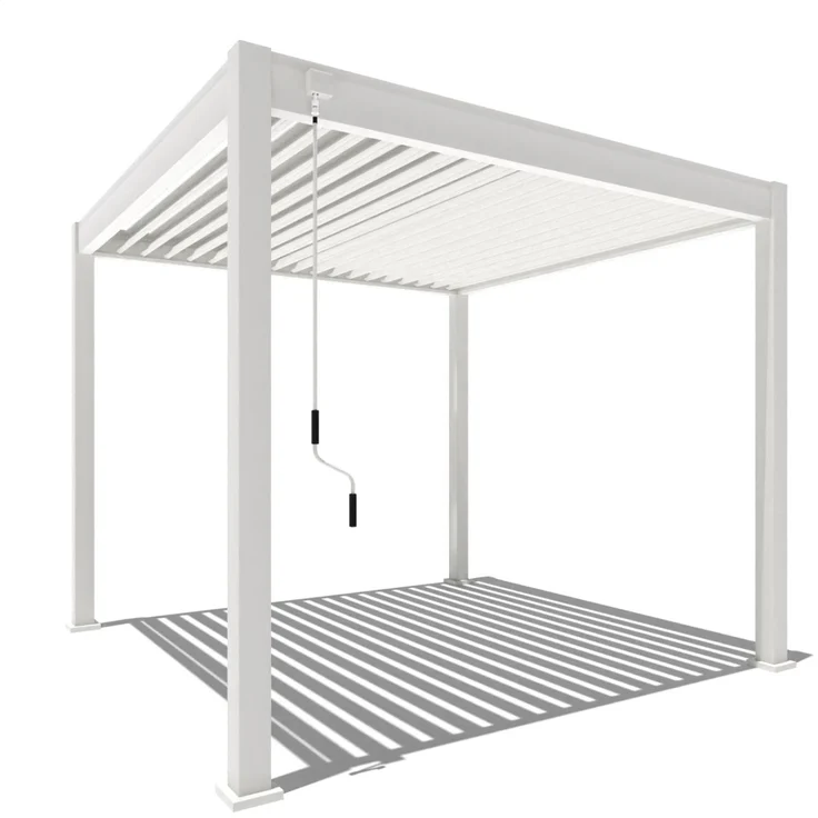 Weide 'Classic' Pergola, freistehend, Aluminium / Stahl weiß, 300 x 300 x 255 cm – Bild 1